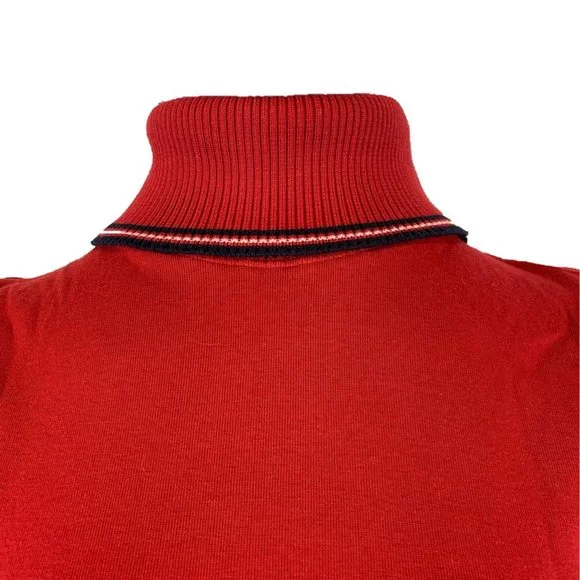 Carolyn Taylor Essentials Red Ribbed Turtleneck Sleeveless Sweater Women’s XL - Picture 3 of 11
